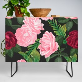 Awesome Pink Flowers Credenza
