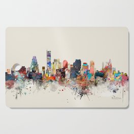 boston skyline Cutting Board