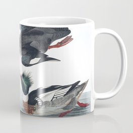 Red breasted merganser edit, Birds of America, Audubon Plate 401 Coffee Mug