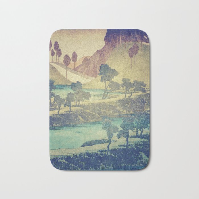 A Valley in the Evening Bath Mat
