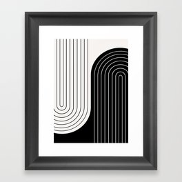 Two Tone Line Curvature VIII  Framed Art Print