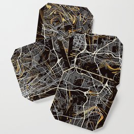 Johannesburg - South Africa Montbretia Marble Map Coaster