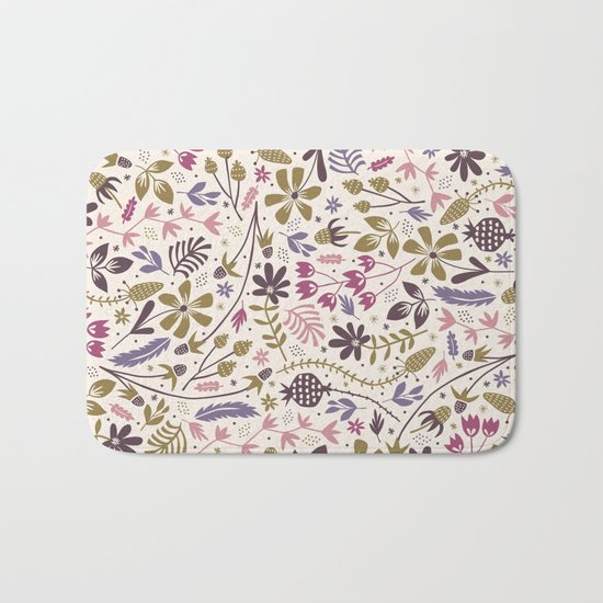 Vintage Blooms Bath Mat