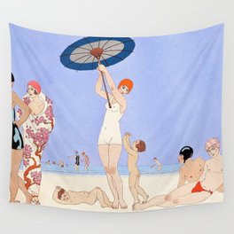 At the Beach (1920) Wall Tapestry