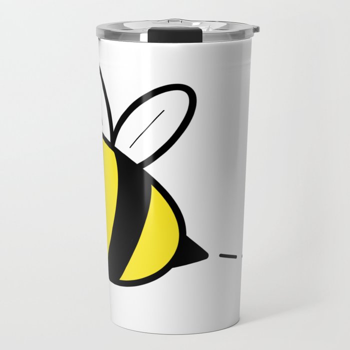 Flying Bee with Wind Trail Travel Mug