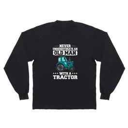 Tractor Farmer Driver Kids Seat Long Sleeve T-shirt