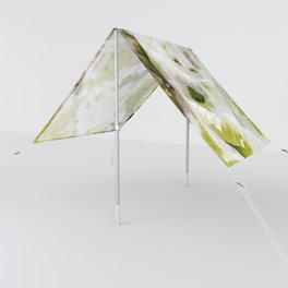 Innocent: a lime green and white abstract Sun Shade