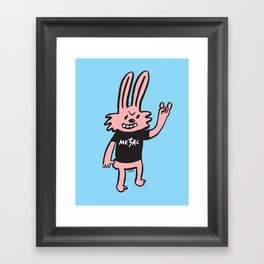 Metal Bunny Framed Art Print
