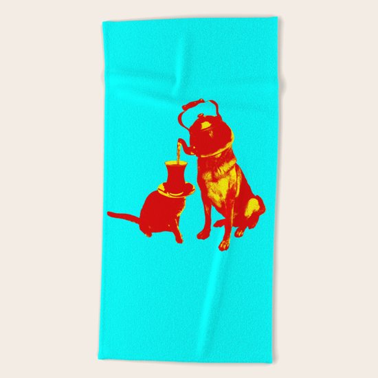 Tea Time Beach Towel