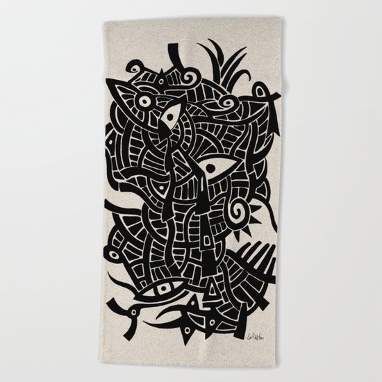 - androgynous fish - Beach Towel