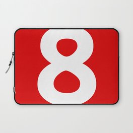 Number 8 (White & Red) Laptop Sleeve