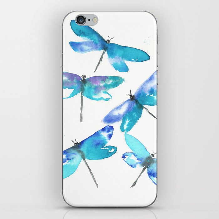Watercolor Dragonflies 3. iPhone Skin