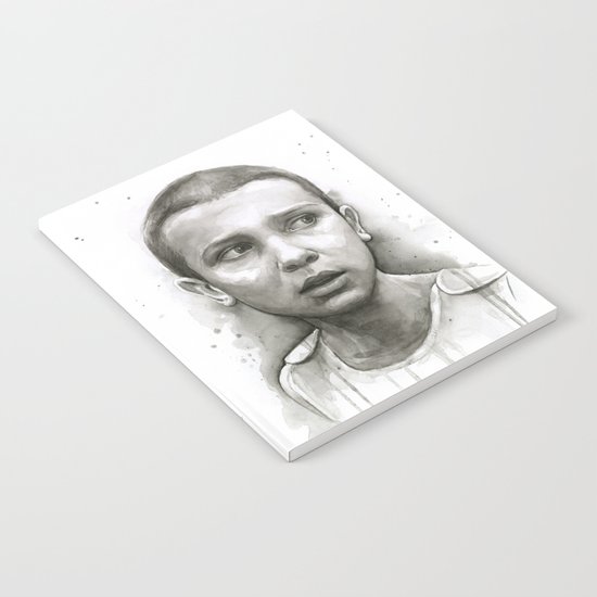 Stranger Things Eleven Portrait Upside Down Notebook