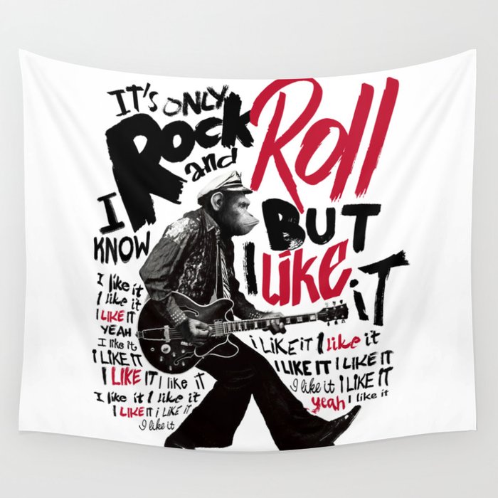 Rock and Roll Chimp Wall Tapestry