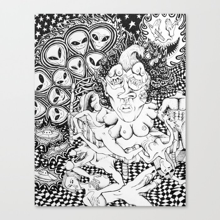 Alien Sex Party Canvas Print