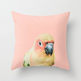 Birds of Paradise - pastel pink Throw Pillow