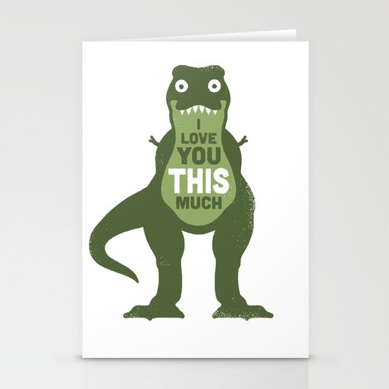 Amourosaurus Stationery Cards