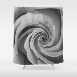 Black and White Rose Shower Curtain