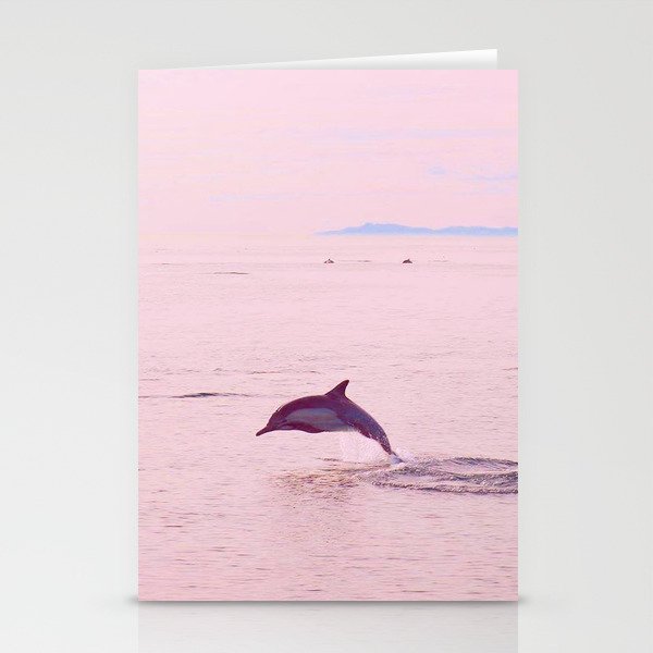 Pink Porpoise Stationery Cards