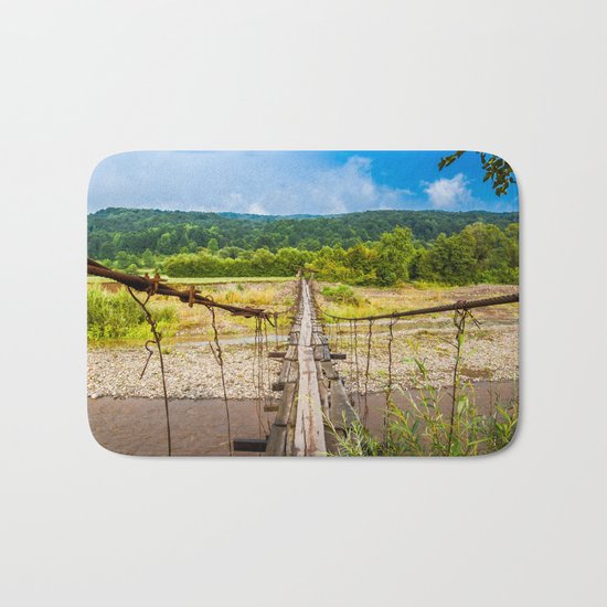 suspension bridge Bath Mat
