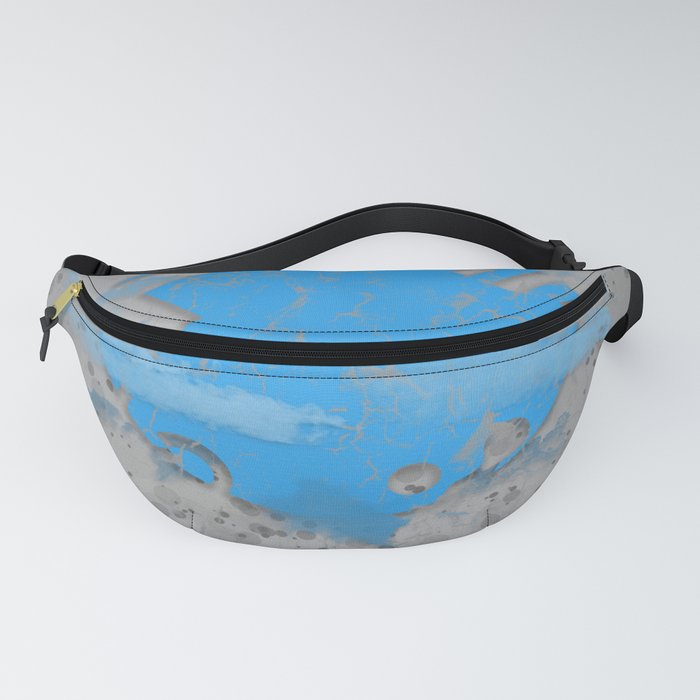 Metal and Blue Fanny Pack