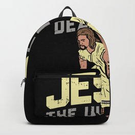 Jesus Ultimate Deadlifter - Gift Backpack | Bible, Workout, Jesus, Graphicdesign, Weight, Lord, Dumbbell, Funny, Savior, Cardio 