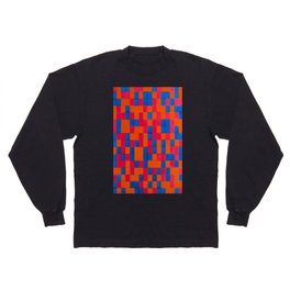 Piet Mondrian (Dutch, 1872-1944) - COMPOSITION WITH GRID 8 - Checkerboard Composition with Dark Colors - Date: 1919 - De Stijl (Neoplasticism), Abstract, Geometric Abstraction - Oil on canvas - Digitally Enhanced Version (2000 dpi) - Long Sleeve T-shirt