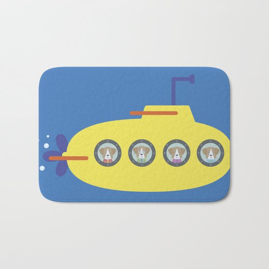 The Beagles - Yellow Submarine Bath Mat