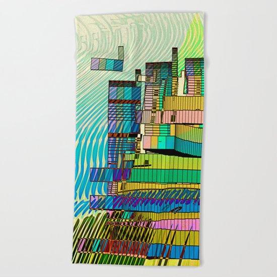 LIVING in MARS / Building 06-07-16 Beach Towel