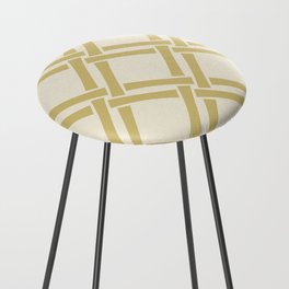 Classic Bamboo Trellis Pattern 561 Gold Counter Stool