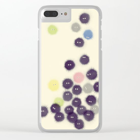 Fluffy yeti family Clear iPhone Case