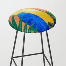 Parrot in a Tropical Setting 2 Bar Stool