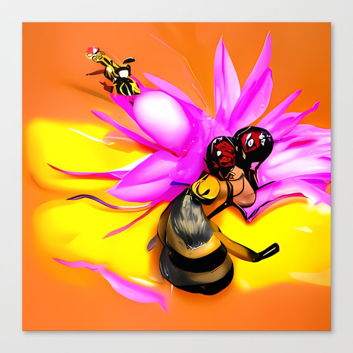 Abstract AI generative ART - Pollinate 3 Canvas Print