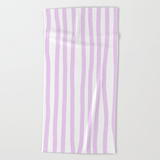 Lavender Stripes Beach Towel