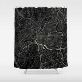 USA, Paterson City Map Shower Curtain