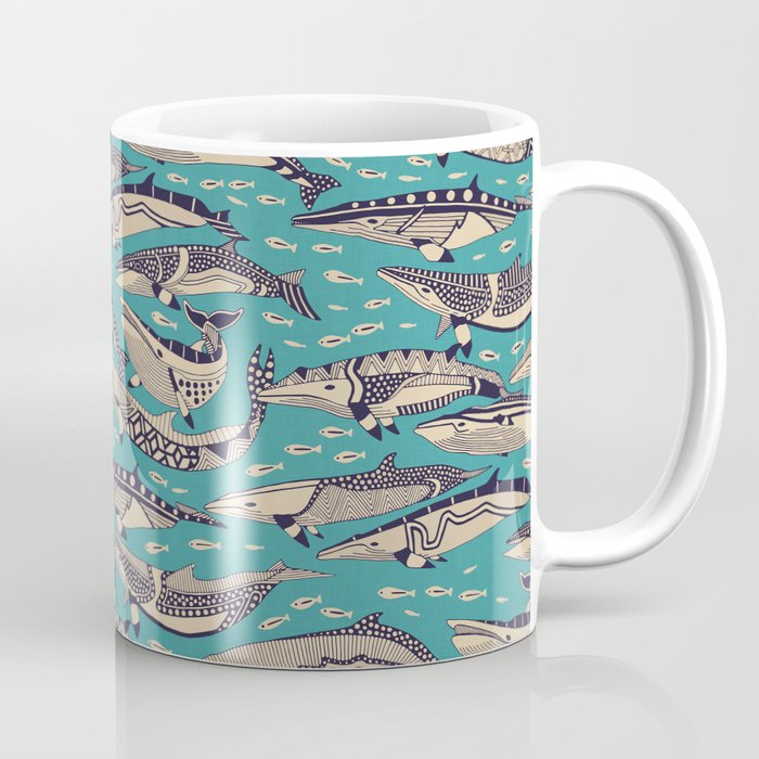 minke whales blue Coffee Mug