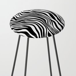 Zebra Stripes Pattern Counter Stool