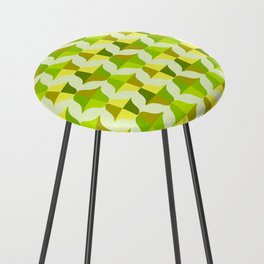 Whale Song Midcentury Modern Shapes Summer Green Counter Stool