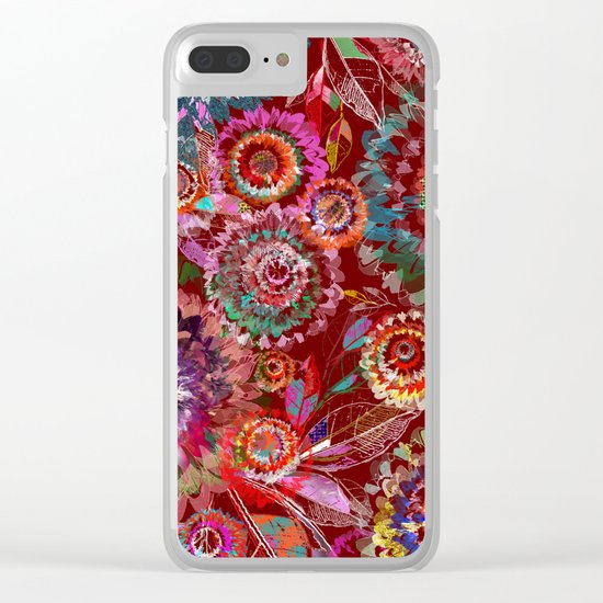 Floral abstract(54) Clear iPhone Case