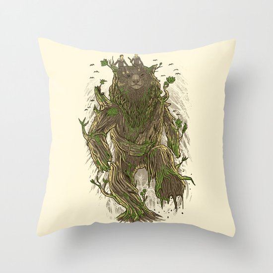 Treebear Throw Pillow
