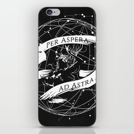 Per Aspera Ad Astra (White) iPhone Skin