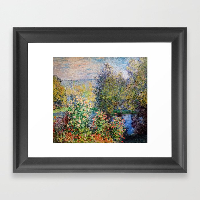 Claude Monet - Corner of the Garden at Montgeron Framed Art Print
