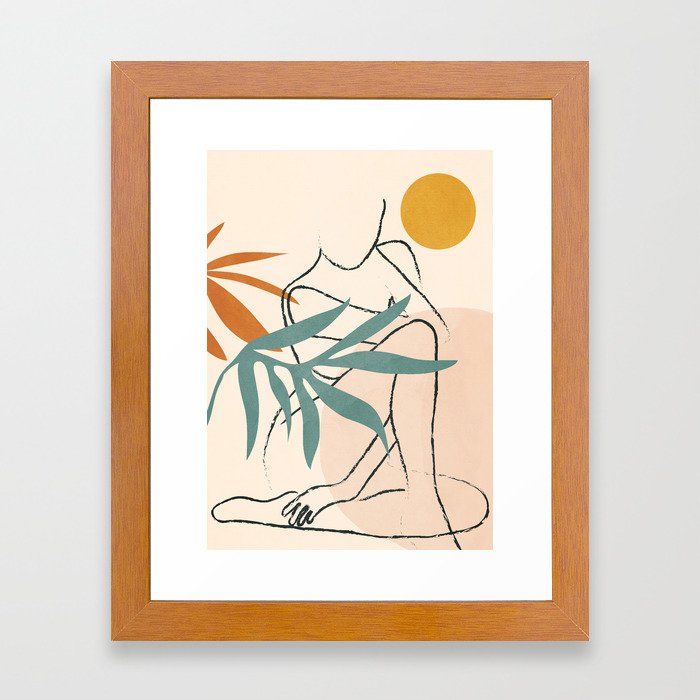 Minimal Line in Nature II Framed Art Print