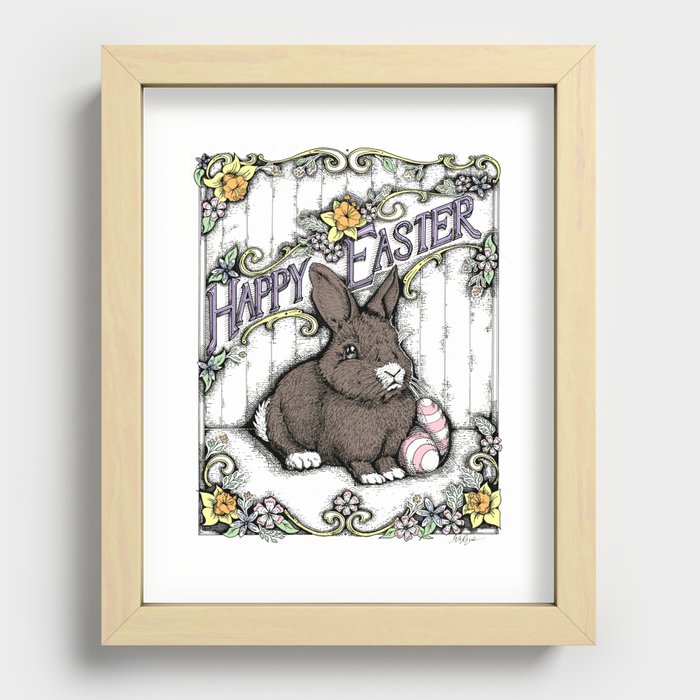 Sapphorica Creations- Henry the Bunny Recessed Framed Print