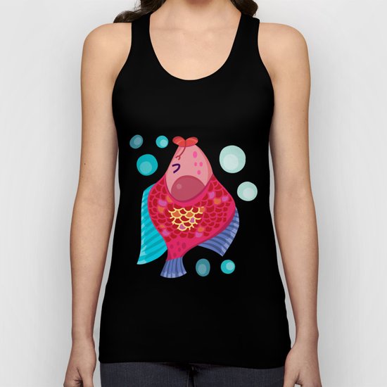 Cute Carp Fishing Unisex Tank Top