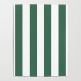 Green White Stripe - By The Seashore Poster