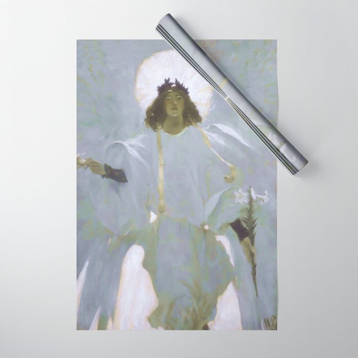 “Why Seek Ye The Living” Angel by Howard Pyle Wrapping Paper