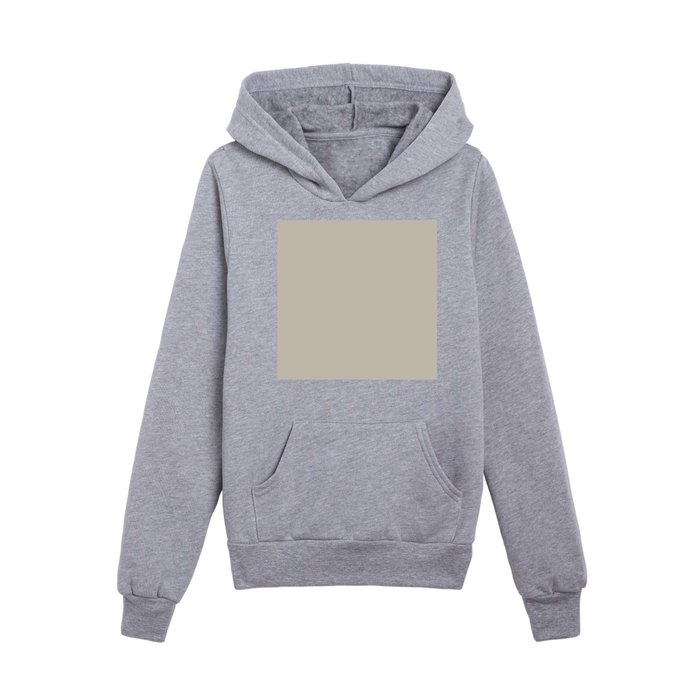 Soft Neutral Warm Gray Greige Solid Color Pairs PPG Ashen PPG1023-3 - All One Single Shade Colour Kids Pullover Hoodie