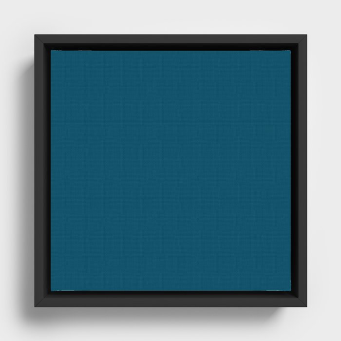 Scale Teal Framed Canvas