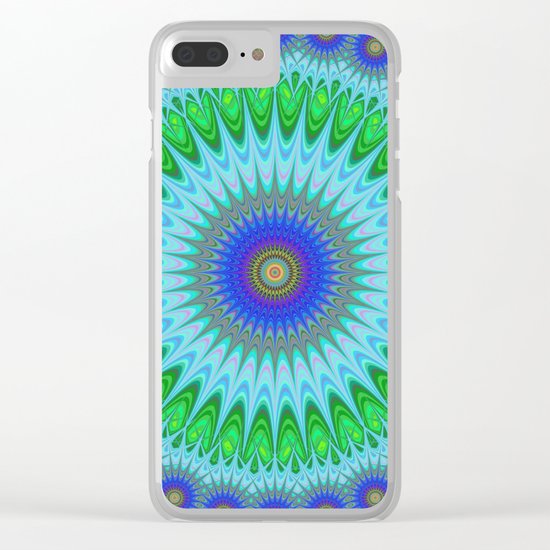 Happy star mandala Clear iPhone Case